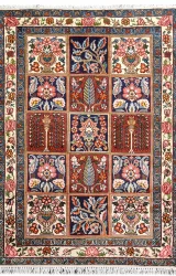 Persian Tribal Bakhtiari Rug ~New, Garden Design