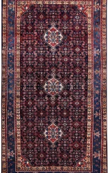 Persian Tribal Hamadan Rug ~1970, Geometric Design