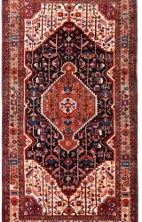 Persian Tribal Hamadan Rug ~1978, Geometric Design