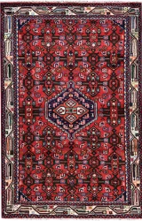 Persian Tribal Hamadan Rug ~1979, Geometric Design