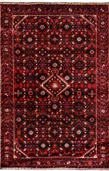 Persian Tribal Hamadan Rug ~1980, Geometric Design
