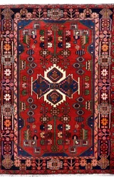 Persian Tribal Hamadan Rug ~1999, Geometric Design