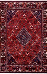 Persian Tribal Joshaqan Rug ~1980, Geometric Design