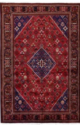 Persian Tribal Joshaqan Rug ~1990, Geometric Design