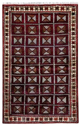 Persian Tribal Khorramabad Rug ~1990, Geometric Design