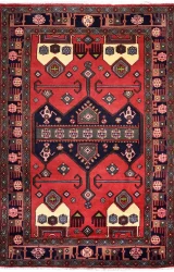 Persian Tribal Koliai Rug ~2000, Geometric Design