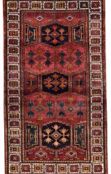 Persian Tribal Lori Rug ~1969, Geometric Design