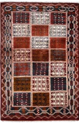 Persian Tribal Lori Rug ~1979, Geometric Design