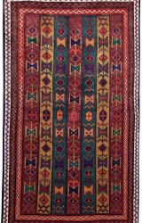 Persian Tribal Lori Rug ~1989, Geometric Design