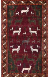 Persian Tribal Lori Rug ~1990, Animal Design