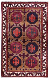 Persian Tribal Lori Rug ~1990, Geometric Design