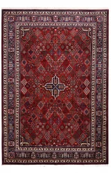 Persian Tribal Meymeh Rug ~1950, Geometric Design