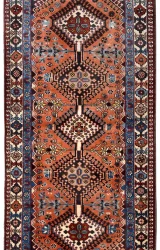 Persian Tribal Yalameh Rug ~1980, Geometric Design