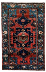 Persian Tribal Zanjan Rug ~1970, Geometric Design