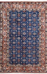 Persian Varamin Rug ~1970, Geometric Design