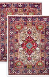 Twin Persian Tabriz Rugs ~1970, Victoria Design