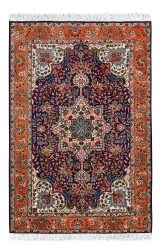 Twin Persian Tabriz Rugs ~1979, Floral Design