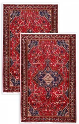 Twin Persian Tribal Nahavand Rug ~1950, Nomadic Design rug