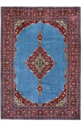 vintage-persian-rug-originated-from-kashan-plain-design-1960