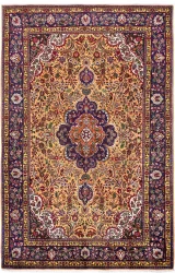 vintage-persian-rug-originated-from-tabriz-floral-design-1980-3