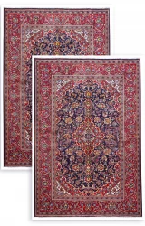 vintage-persian-twin-rugs-originated-from-kashan-floral-design-1985